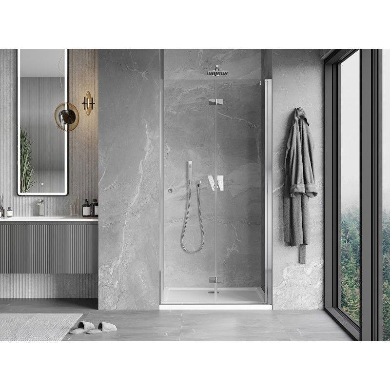 Mexen Mist-F porte de douche pliante droite 85 cm, transparent, chrome - 8A6-085-000-01-00-P
