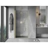 Mexen Mist-F 60 cm folding shower door, left side, transparent, brushed gold - 8A6-060-000-55-00-L