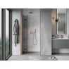Mexen Mist-F porte de douche pliante gauche 80 cm, transparent, cuivre brossé - 8A6-080-000-65-00-L