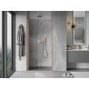 Mexen Mist-F porte de douche pliable gauche 85 cm, transparent, cuivre brossé - 8A6-085-000-65-00-L