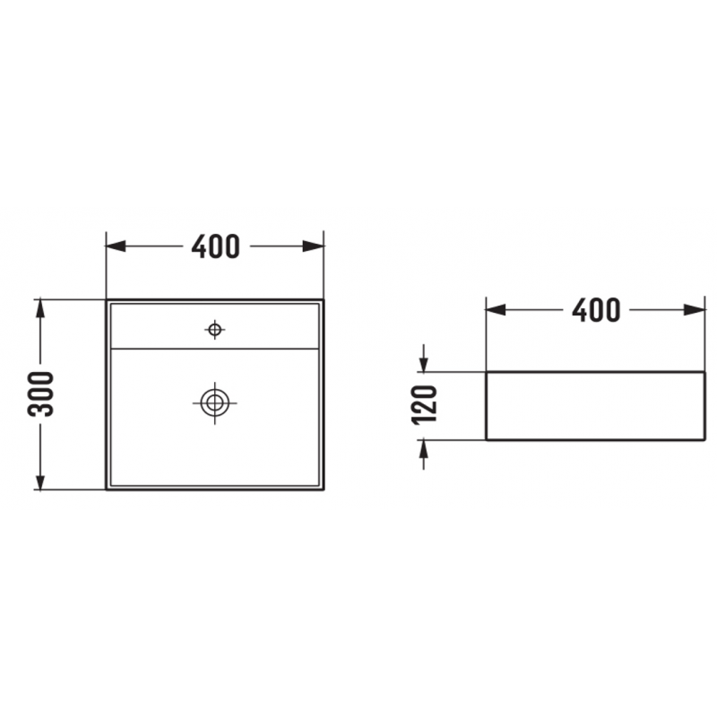 Mexen Mini lavabo sur plan 40 x 30 cm, noir mat - 21094085