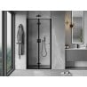 Mexen Mist-F porte de douche pliable gauche 90 cm, cadre noir, noir - 8A6-090-000-70-70-L