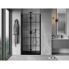 Mexen Mist-F folding shower door left 85 cm, black grid, black - 8A6-085-000-70-77-L