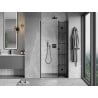Mexen Mist-F folding shower doors right 80 cm, black grid, black - 8A6-080-000-70-77-P
