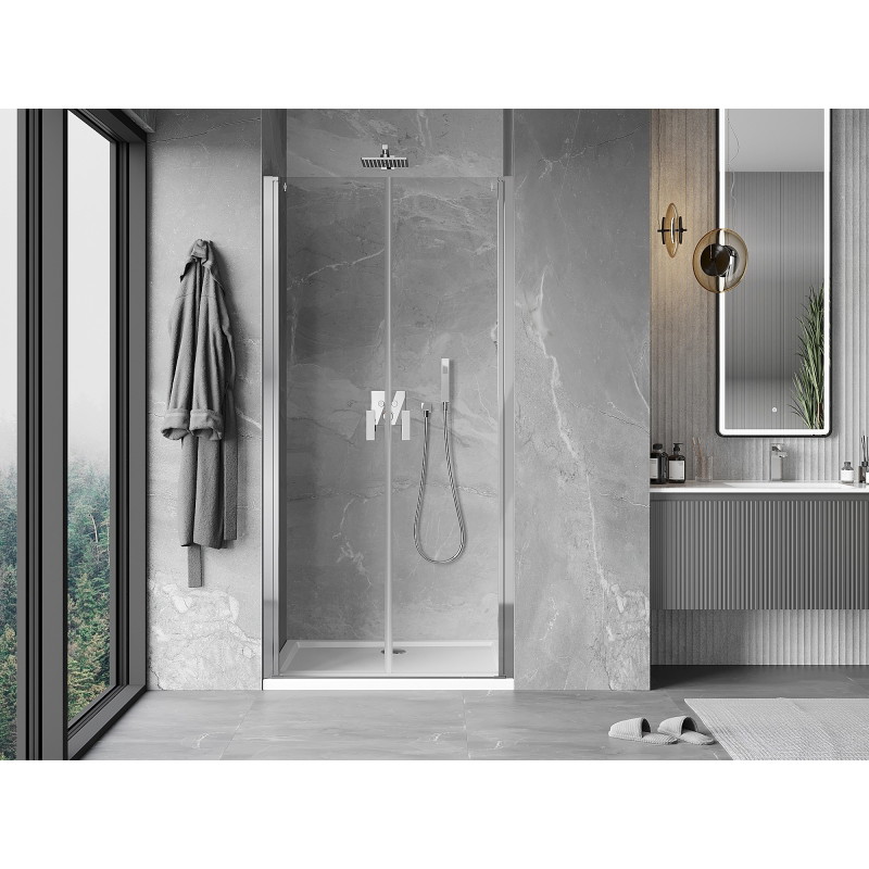 Mexen Mist hinge dušiuks 90 cm, läbipaistev, kroom - 8A7-090-000-01-00