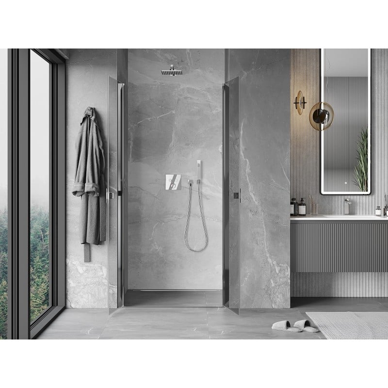 Mexen Mist drzwi prysznicowe uchylne 120 cm, transparent, chrom - 8A7-120-000-01-00