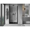Mexen Mist 75 cm Hinged Shower Door, Transparent, Black - 8A7-075-000-70-00