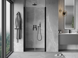 Mexen Mist schwaarz Duschdier 95 cm, transparent, ustiechbar - 8A7-095-000-70-00