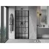 Mexen Mist porte de douche pivotante 75 cm, grille noire, noir - 8A7-075-000-70-77