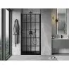 Mexen Mist porte de douche pivotante 75 cm, grille noire, noir - 8A7-075-000-70-77
