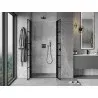 Mexen Mist porte de douche pivotante 75 cm, grille noire, noir - 8A7-075-000-70-77