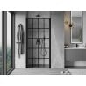 Mexen Mist porte de douche battante 110 cm, grille noire, noir - 8A7-110-000-70-77