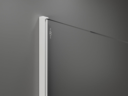 Mexen Kioto dušas siena Walk-in 70 x 200 cm, grafīts 8 mm, pulēts niķelis - 800-070-101-97-40