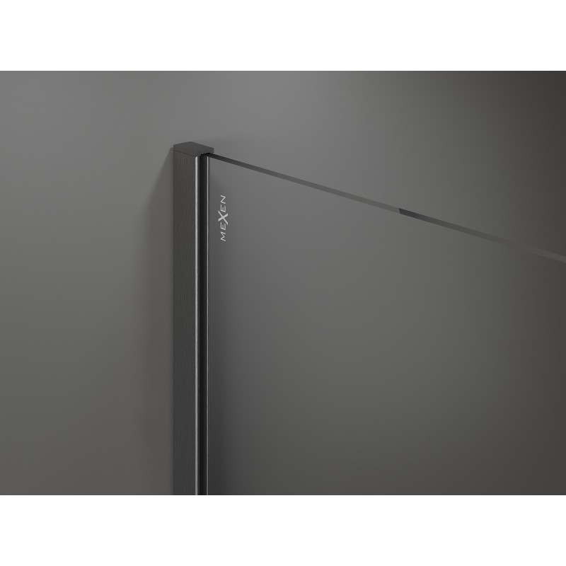 Mexen Kioto dušas siena Walk-in 70 x 200 cm, grafīts 8 mm, pulēts niķelis - 800-070-101-97-40
