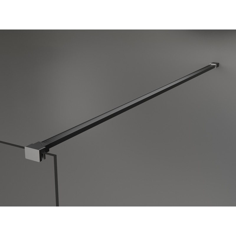 Mexen Kioto dušas siena Walk-in 70 x 200 cm, grafīts 8 mm, pulēts niķelis - 800-070-101-97-40