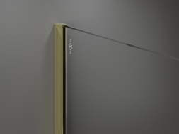 Mexen Kioto ścianka prysznicowa Walk-in 120 x 200 cm, ombre biała 8 mm, złota - 800-120-101-50-86