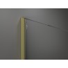 Mexen Kioto suihkuseinä Walk-in 130 x 200 cm, valkoinen ombre 8 mm, harjattu kulta - 800-130-101-55-86