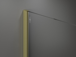 Mexen Kioto ścianka prysznicowa Walk-in 140 x 200 cm, ombre biała 8 mm, złota szczotkowana - 800-140-101-55-86