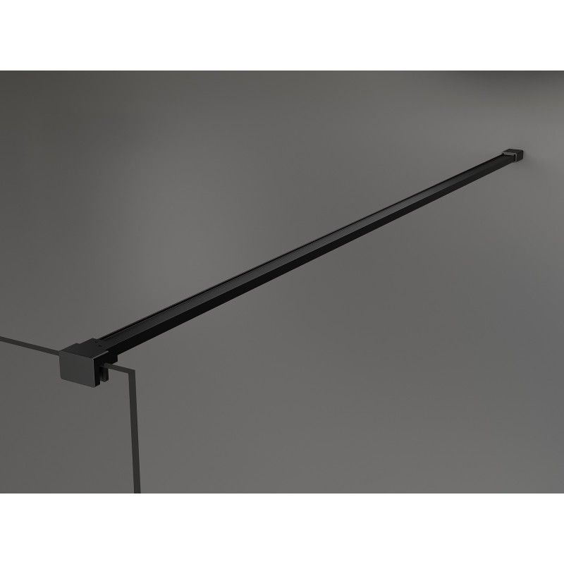 Mexen Kioto dušas siena Walk-in 70 x 200 cm, grafīts 8 mm, pulēts niķelis - 800-070-101-97-40