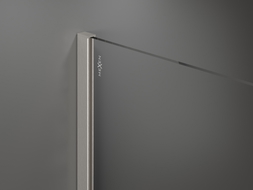 Mexen Kioto ścianka prysznicowa Walk-in 130 x 200 cm, ombre biała 8 mm, nikiel szczotkowany - 800-130-101-97-86