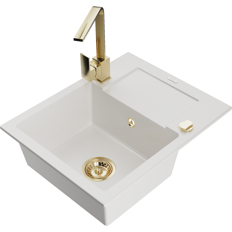 Mexen Enzo νεροχύτης γρανίτης 1-διαμερισμάτων με αποστραγγιστήρα και