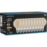 Mexen Vintis 10x żarówka filament LED E27, G80, 4W, Ciepła - 2200K, 400 lm, amber - L155-E27-0422-50x10