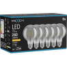 Mexen Vintis 6x LED spuldze ar pavedienu E27, G80, 4W, Silts - 2200K, 280 lm, smoke - L155-E27-0422-70x06