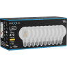Mexen Vintis 10x Lampadina a filamento LED E27, G80, 4W, Calda - 2700K, 470 lm, chiara - L155-E27-0427-00x10