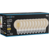 Mexen Vintis 10x LED-Filament-Lampe E27, G80, 4W, Warm - 2700K, 400 lm, Bernstein - L155-E27-0427-50x10