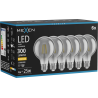 Mexen Vintis 6x Ampoule filament LED E27, G80, 4W, Chaude - 2700K, 300 lm, fumée - L155-E27-0427-70x06