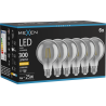 Mexen Vintis 6x LED-Filament-Glühbirne E27, G80, 4W, Warm - 2700K, 300 lm, Rauch - L155-E27-0427-70x06