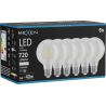 Mexen Vintis 6x LED-Filament-Glühlampe E27, G80, 6W, Neutral - 4000K, 720 lm, klar - L155-E27-0640-00x06