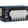 Mexen Vintis 6x LED kvēldiega spuldze E27, G80, 6W, Neitrāla - 4000K, 720 lm, caurspīdīga - L155-E27-0640-00x06