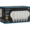 Mexen Vintis 6x żarówka filament LED E27, G80, 8W, Ciepła - 2700K, 1055 lm, clear - L155-E27-0827-00x06