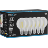 Mexen Vintis 6x żarówka filament LED E27, G80, 10W, Neutralna - 4000K, 1320 lm, clear - L155-E27-1040-00x06
