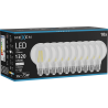 Mexen Vintis 10x LED E27 dieglauskābekļa spuldze, G80, 10W, Neitrāla - 4000K, 1320 lm, caurspīdīga - L155-E27-1040-00x10