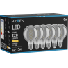 Mexen Vintis 6x Filament spiraal LED-lamp E27, G80, 4W, Warm - 2700K, 220 lm, smoke - L165-E27-0427-70x06