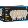 Mexen Vintis 6x LED Filament Spiral Lamp E27, G80, 8W, Warm - 2200K, 600 lm, amber - L165-E27-0822-50x06