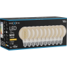 Mexen Vintis 10x Spuldze spirālveida LED E27, G80, 8W, Silts - 2200K, 600 lm, dzintars - L165-E27-0822-50x10