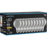 Mexen Vintis 10x LED-Filament-Spiralbirne E27, G80, 8W, Warm - 2200K, 450 lm, Rauch - L165-E27-0822-70x10