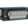 Mexen Vintis 10x LED pavediena spirāļu spuldze E27, G80, 8W, Silta - 2200K, 450 lm, dūmakaina - L165-E27-0822-70x10