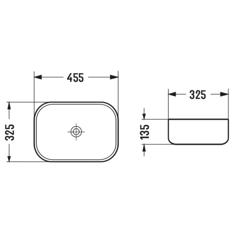 Mexen Rita countertop basin 45 x 32 cm, white stone - 21084595
