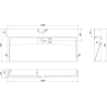Mexen Ava lavabo sobre encimera de conglomerado 1/O 100 x 46 cm, blanco - 23011001