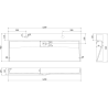 Mexen Ava opbouw wastafel van composiet 2/O 120 x 46 cm, wit - 23011202
