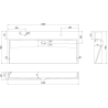 Mexen Ava Aufsatzwaschbecken aus Konglomerat 2/O 100 x 46 cm, weiß - 23011002
