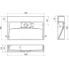 Mexen Ava opbouw wastafel van composiet B/O 60 x 38 cm, zwart - 23016070