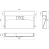 Mexen Ava opbouwwastafel van composiet B/O 80 x 46 cm, wit - 23018000