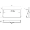 Mexen Ava valdpaigaldatav valamu konglomeraadist B/O 80 x 46 cm, valge - 23018000