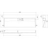 Mexen Ava lavabo de comptoir en composite B/O 120 x 46 cm, blanc - 23011200