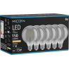 Mexen Vintis 6x Bombilla LED de filamento E27, G95, 2W, Cálida - 2200K, 150 lm, ahumado - L157-E27-0222-70x06